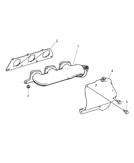 2008 Dodge Sprinter 2500 Gasket-Exhaust Manifold Diagram for 68021682AA