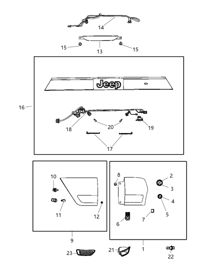 2011 Jeep Grand Cherokee Lamp-Tail Diagram for 55079421AD