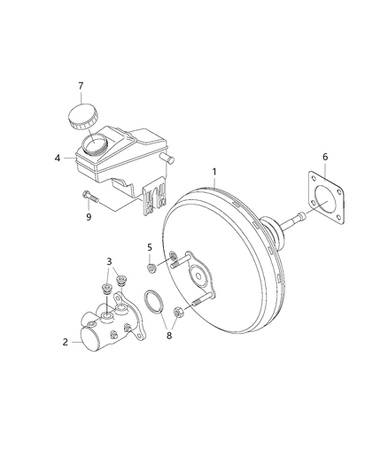 2020 Jeep Renegade Gasket-Booster To Dash Diagram for 68266058AA