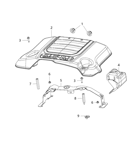 2020 Ram 1500 Cover-Engine Diagram for 5281553AB