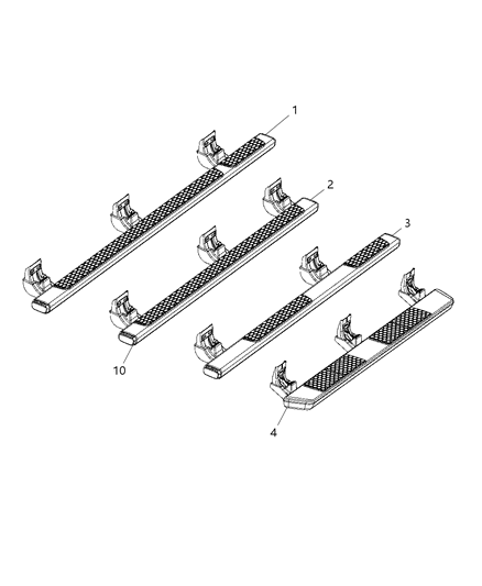 2015 Ram 1500 Step-Tubular Side Diagram for 68144246AC