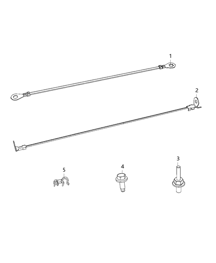 2021 Jeep Gladiator Straps, Ground Diagram 1
