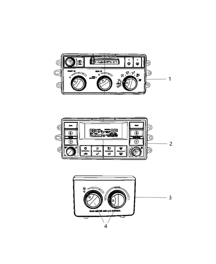 2009 Chrysler Aspen A/C & Heater Controls Diagram