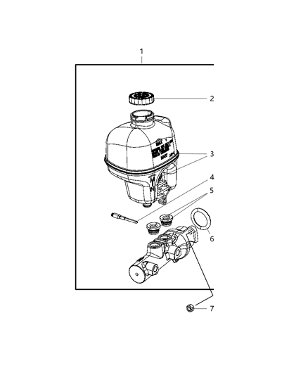 2008 Dodge Ram 1500 Brake Master Cylinder Diagram