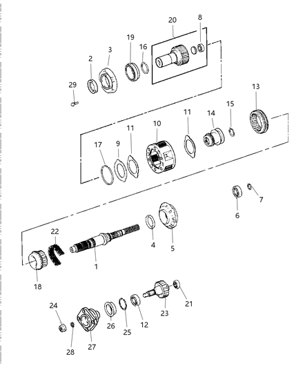 1999 Dodge Durango Gear Train Diagram 1