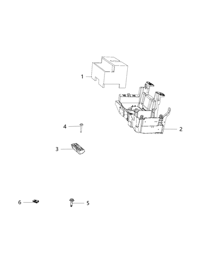 2019 Ram 3500 Tray And Support, Battery Diagram 1
