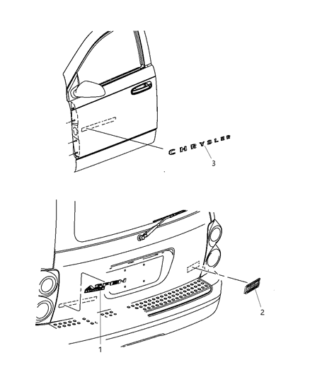 2007 Chrysler Aspen Nameplates Diagram