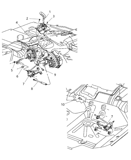 2006 Jeep Wrangler SHIFTER-Transfer Case Diagram for 52104080AH