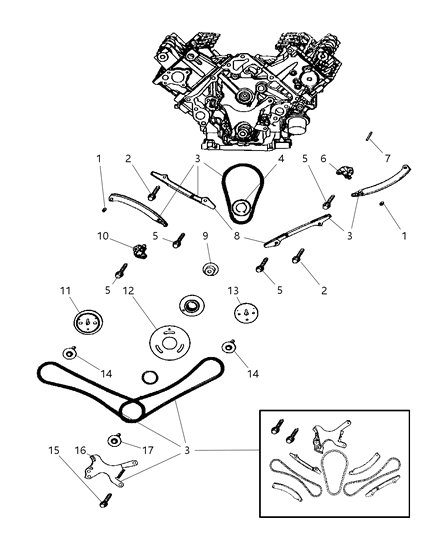 2006 Jeep Grand Cherokee Sprocket-Camshaft Diagram for 53021393AA