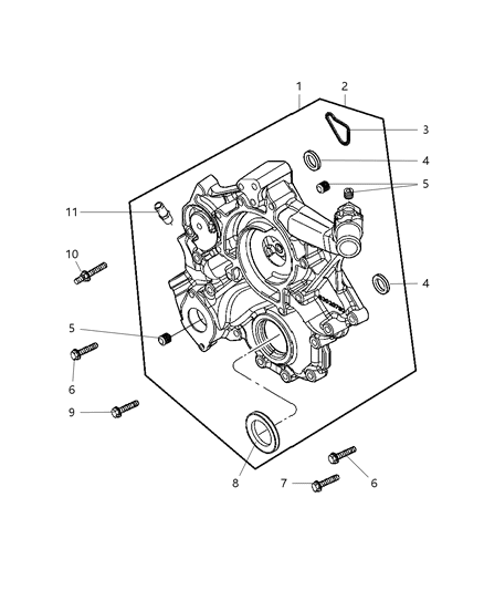 2006 Jeep Grand Cherokee Timing Cover & Related Parts Diagram 2