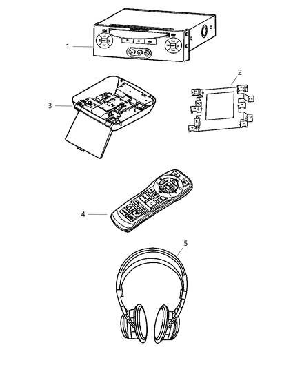 2006 Jeep Commander DVD Player/Media System Diagram