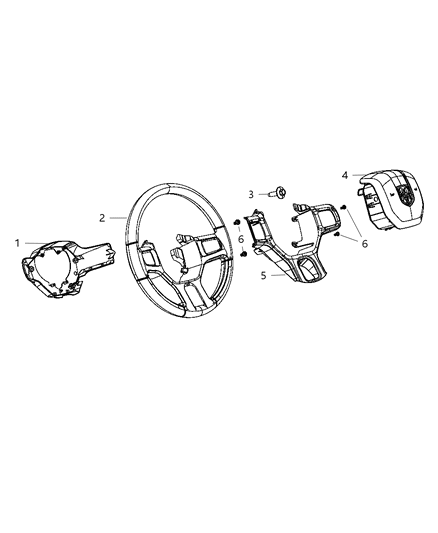 2012 Ram 1500 Steering Wheel Assembly Diagram