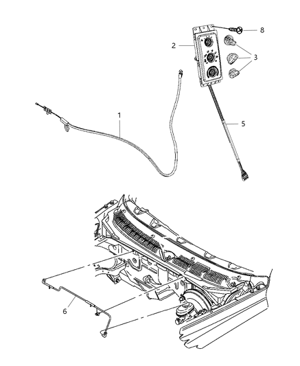 2000 Dodge Durango Cable-Temperature Control Diagram for 55036573AF