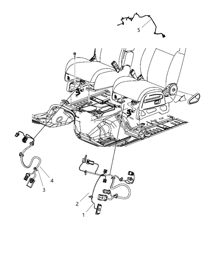 2010 Jeep Liberty Wiring-Power Seat Diagram for 68067930AA