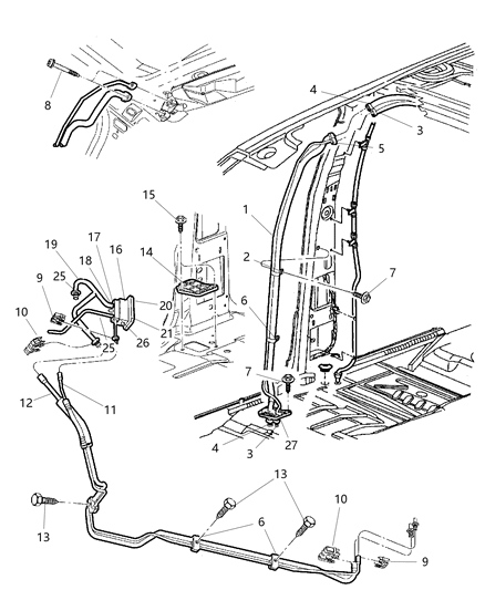 1999 Dodge Durango Line Diagram for 5003182AC