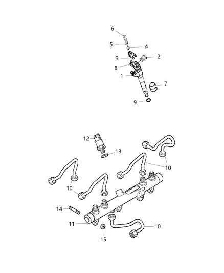 FUEL INJECTOR Diagram for 68414362AA