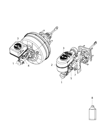 2020 Ram 2500 Brake Master Cylinder Diagram