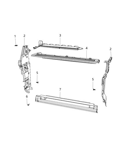 2019 Jeep Compass Radiator Shields And Seals Diagram