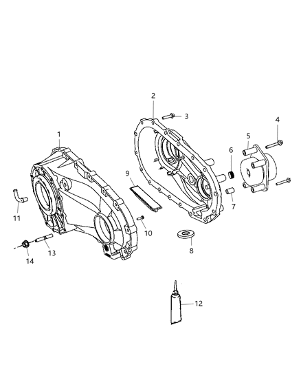 2011 Dodge Nitro Screw Diagram for 68001381AA