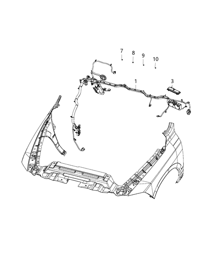 2019 Ram 1500 Power Distribution Center Diagram for 68338761AA