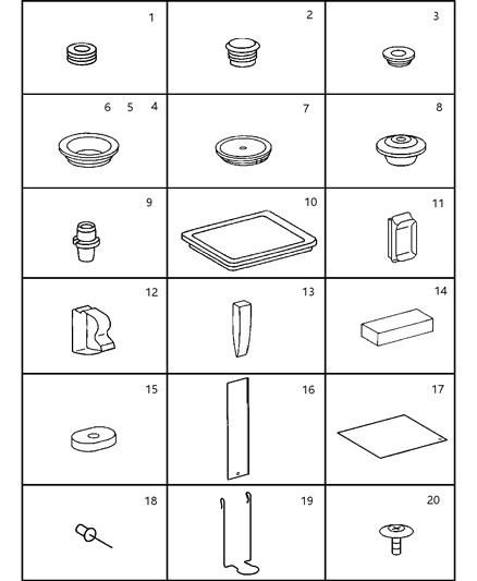 2002 Dodge Sprinter 2500 Cover Diagram for 5122651AA