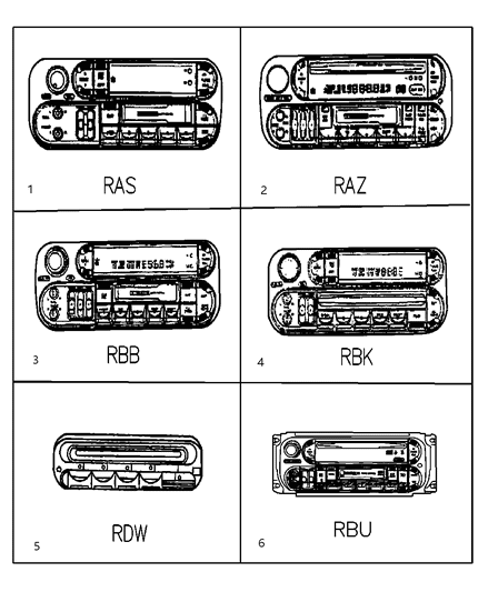 2002 Dodge Grand Caravan Radio-AM/FM/CASSETTE With Cd Cont Diagram for 56038588AH