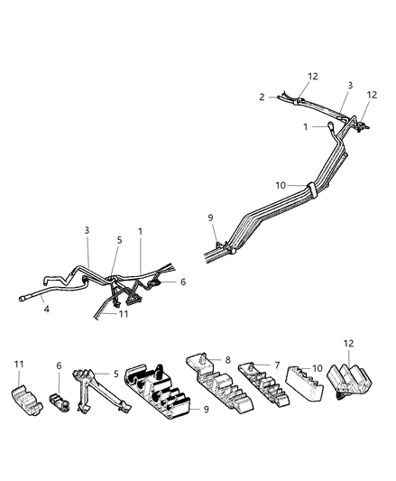 2005 Chrysler Sebring Sedan & Convertible Fuel Line Diagram
