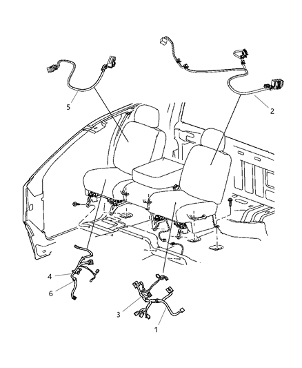 2010 Dodge Ram 3500 Wiring-Seat Back Diagram for 68050740AA