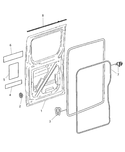 2007 Dodge Sprinter 3500 Door-Side Cargo Diagram for 68010126AA