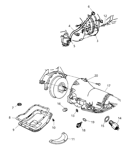 2005 Dodge Ram 1500 Case & Related Parts Diagram 1