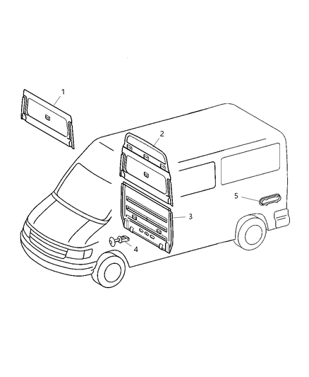 2004 Dodge Sprinter 2500 Rivet Diagram for 5125808AA