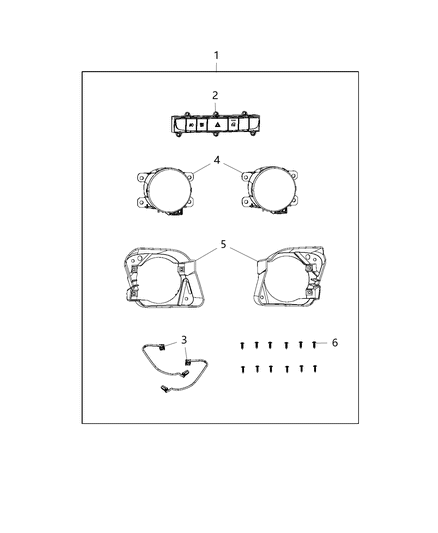 2014 Ram ProMaster 3500 Light Kit - Fog Diagram