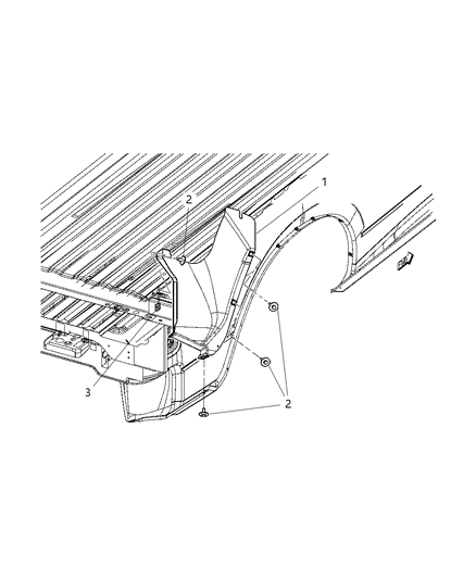 2011 Ram 2500 Rear Wheelhouse Shields Diagram