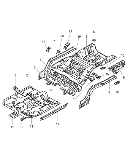 2000 Dodge Avenger REINFMNT-SILL Diagram for MR376198