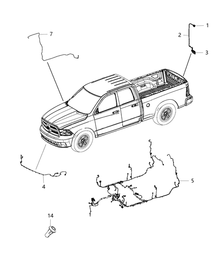 2016 Ram 1500 Wiring-Body Diagram for 68261281AC