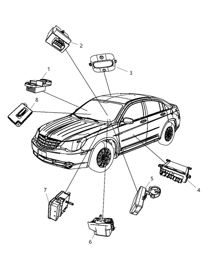 2007 Chrysler Sebring Modules - Electronic Diagram