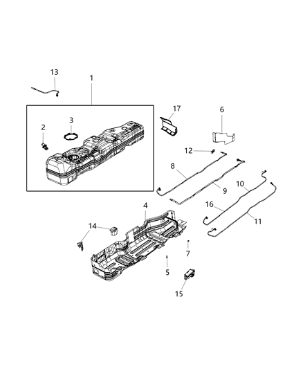 2019 Jeep Wrangler Shield-DEFLECTOR Diagram for 68357604AB