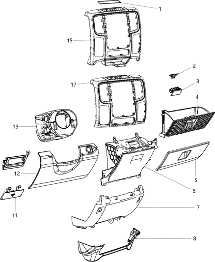 2015 Ram 2500 Instrument Panel Diagram