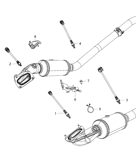 2020 Dodge Durango Oxygen Sensors Diagram 1