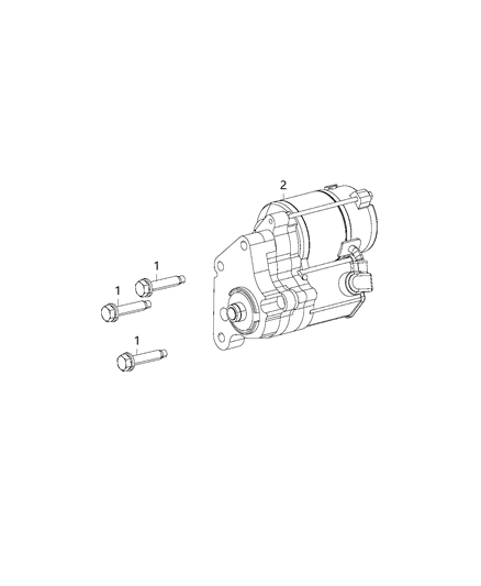 2019 Dodge Challenger Starter & Related Parts Diagram 4