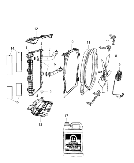 2010 Dodge Ram 3500 Clutch-Fan Diagram for 55056932AC