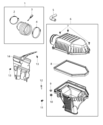 2019 Dodge Challenger Air Cleaner Diagram 4