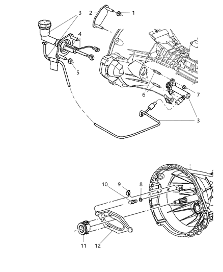 2008 Dodge Ram 1500 Controls, Hydraulic Clutch Diagram