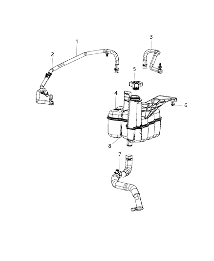 2019 Ram 3500 Hose-COOLANT Bottle Vent Diagram for 68359830AC