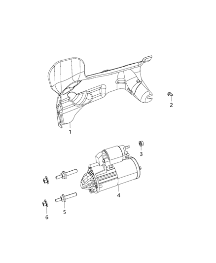 2019 Jeep Grand Cherokee Starter & Related Parts Diagram 3