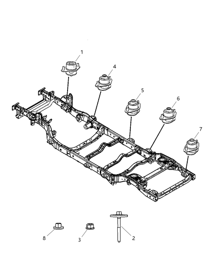 2011 Jeep Wrangler Body Hold Down Diagram