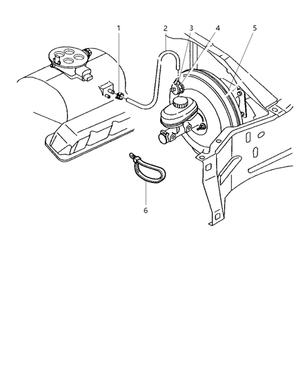 2001 Dodge Durango Booster, Power Brake Diagram