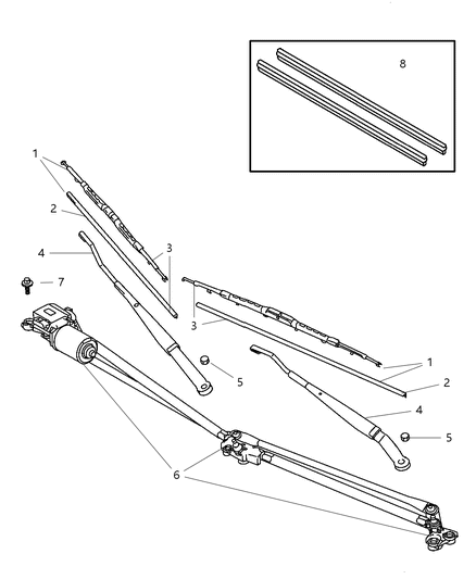 2004 Chrysler Sebring Coupe Windshield Wiper System Diagram