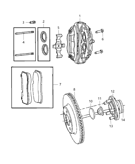 2020 Chrysler 300 Front Brakes Diagram 3