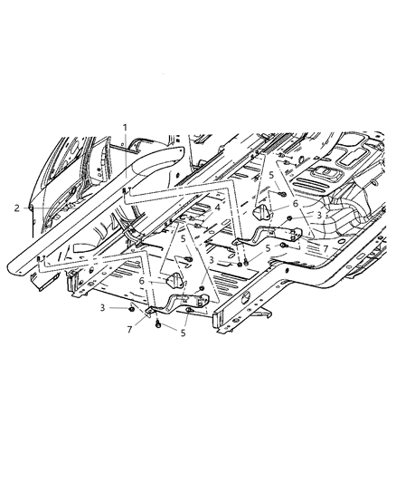 2002 Jeep Liberty Step-Side Step Diagram for 55156508AC